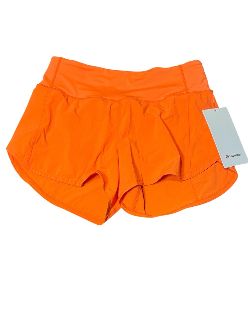 lululemon athletica Speed Up MR Short 4” Lined Women’s Orange Athletic SZ 4 Tall